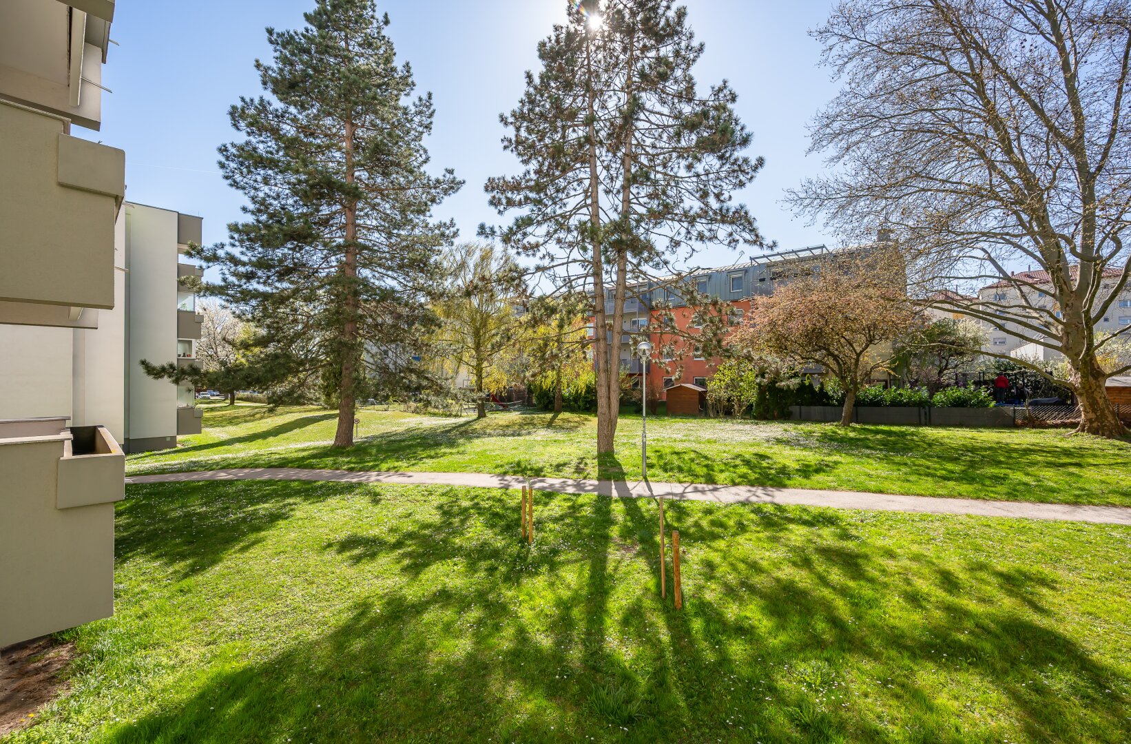 Blick von der Loggia der Wohnung