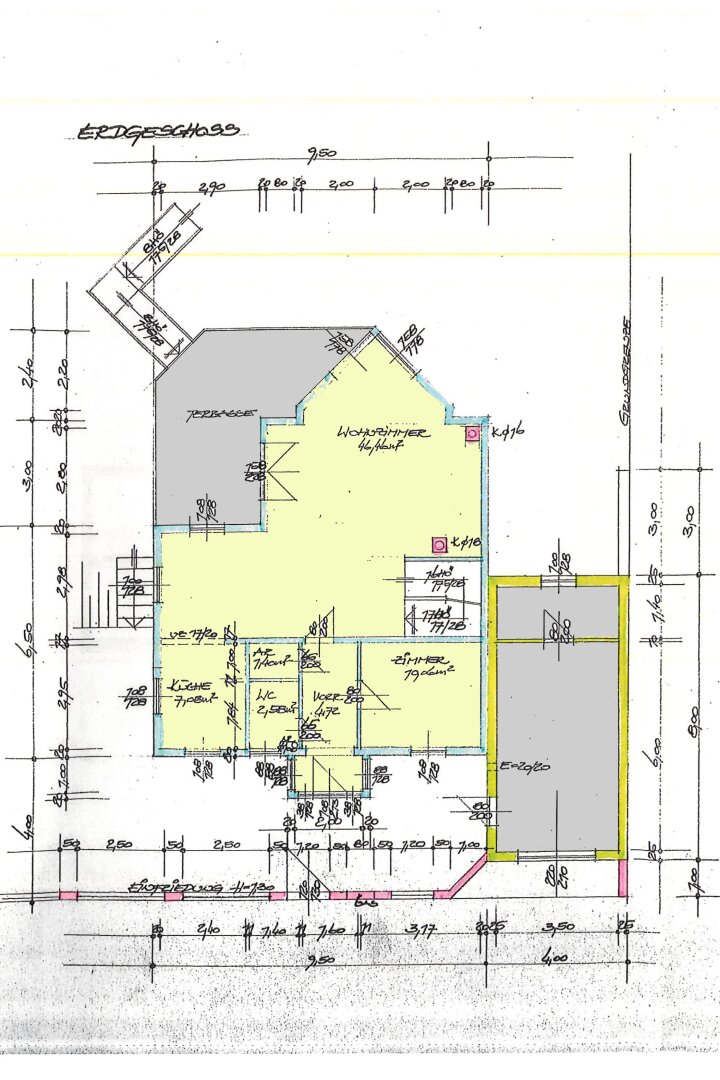 Grundriss Skizze Erdgeschoß