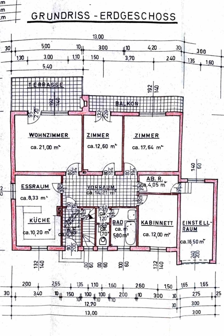 Grundriss Skizze Erdgeschoß