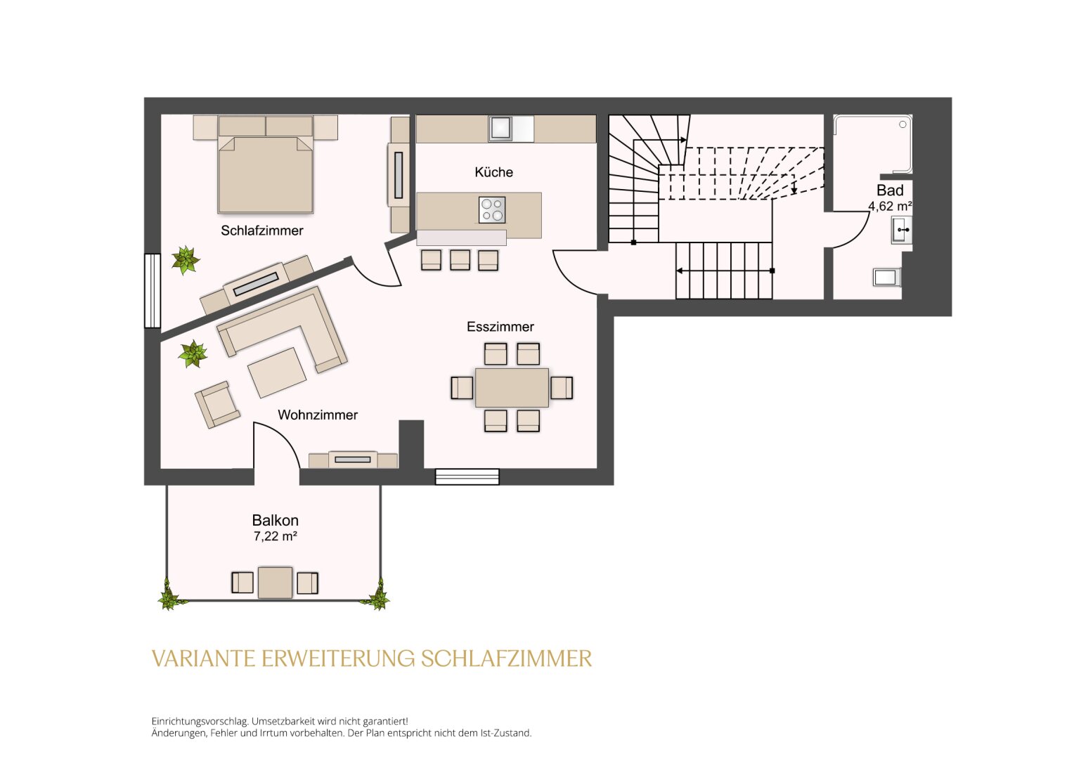 3. OG - Einrichtungsvorschlag Schlafzimmer