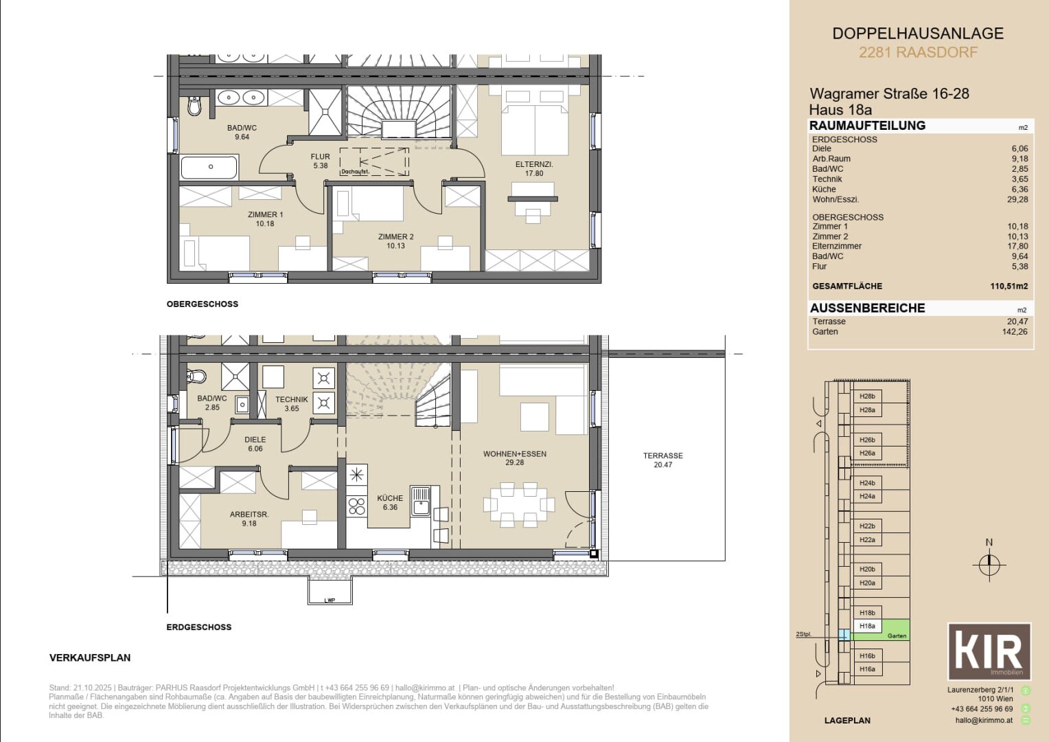 Wohnen in Raasdorf Doppelhaushälften mit Garten, 4,5 Zimmer, 110 m² – 2 Stellplätze
