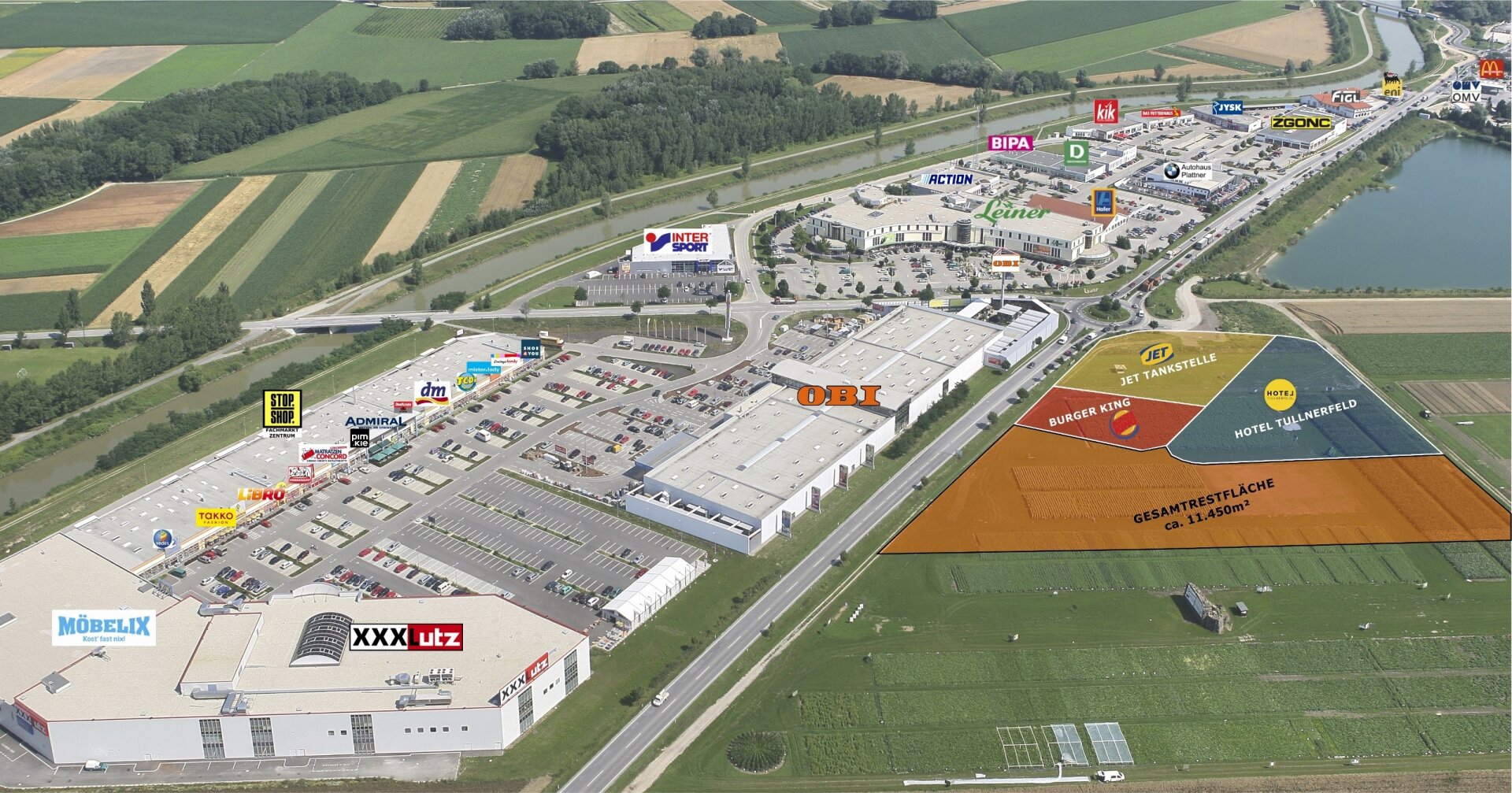 Langenrohr bei Tulln: Gewerbegrundstück in TOP Frequenzlage zu mieten (Baurecht möglich)