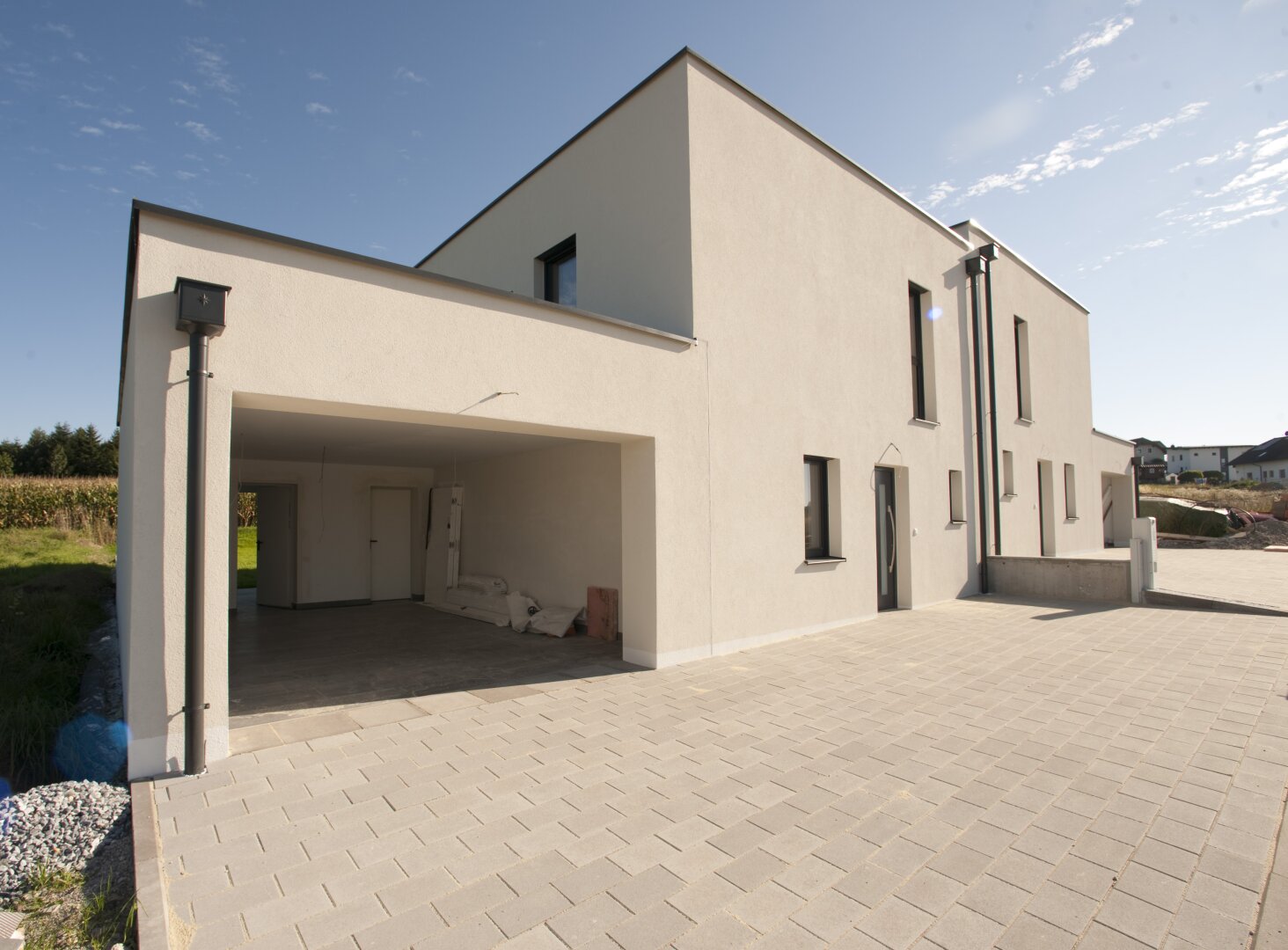 Bezugsfertig Herbst 2026 - TOP 3. Nähe Wels in Niederthalheim– stilvolles Doppelhaus mit Weitblick ins Grüne