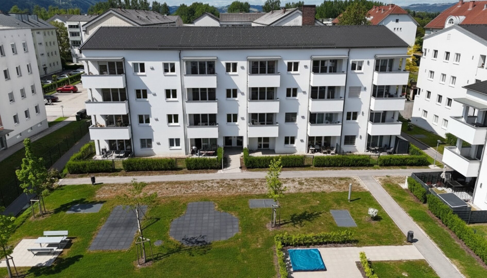 Drohnenfoto Haus und Umgebung