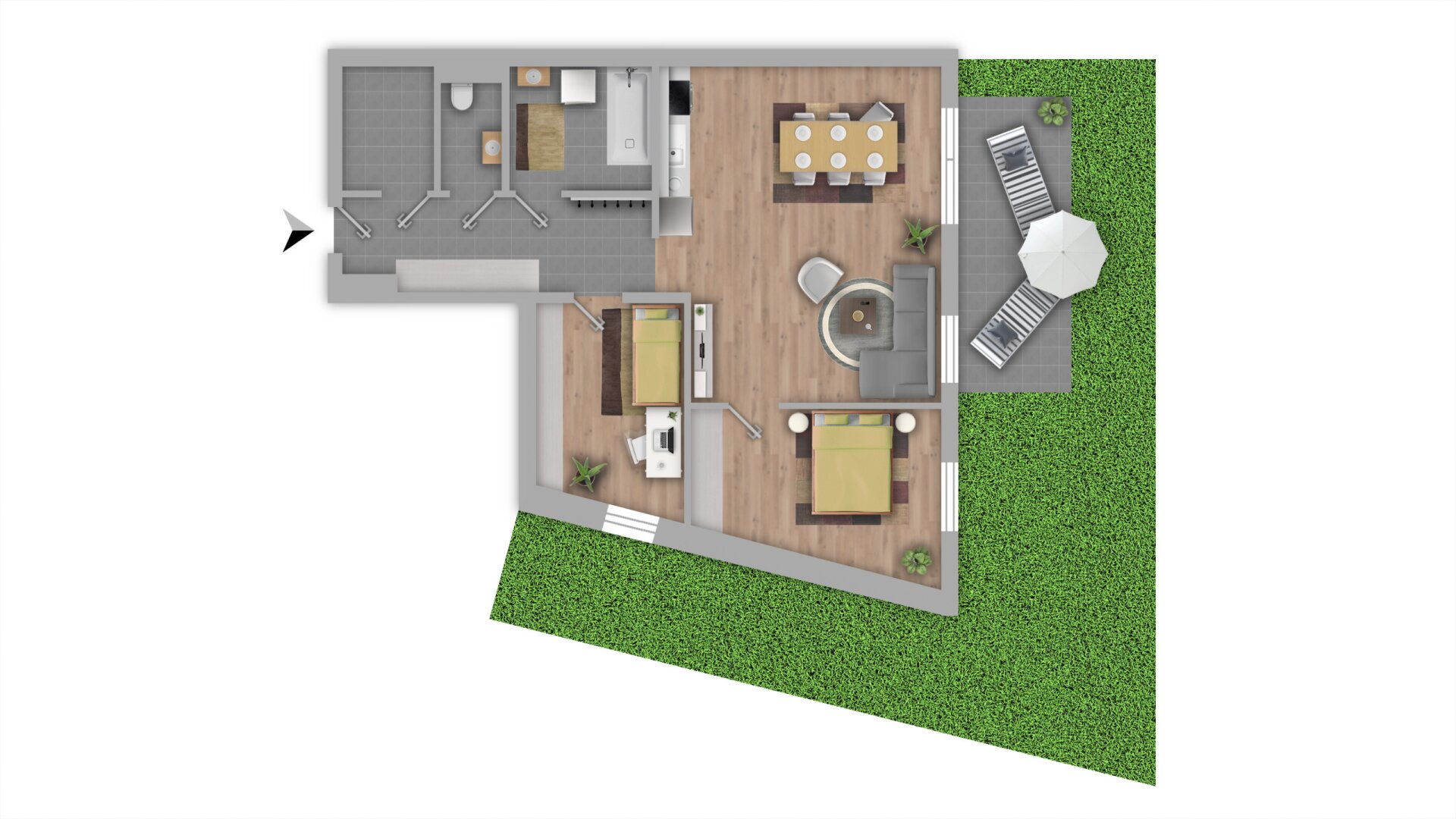 3-Zimmerwohnung neu mit Garten, Langholzfeld, unschlagbarer Neubaupreis + provisionsfrei!
