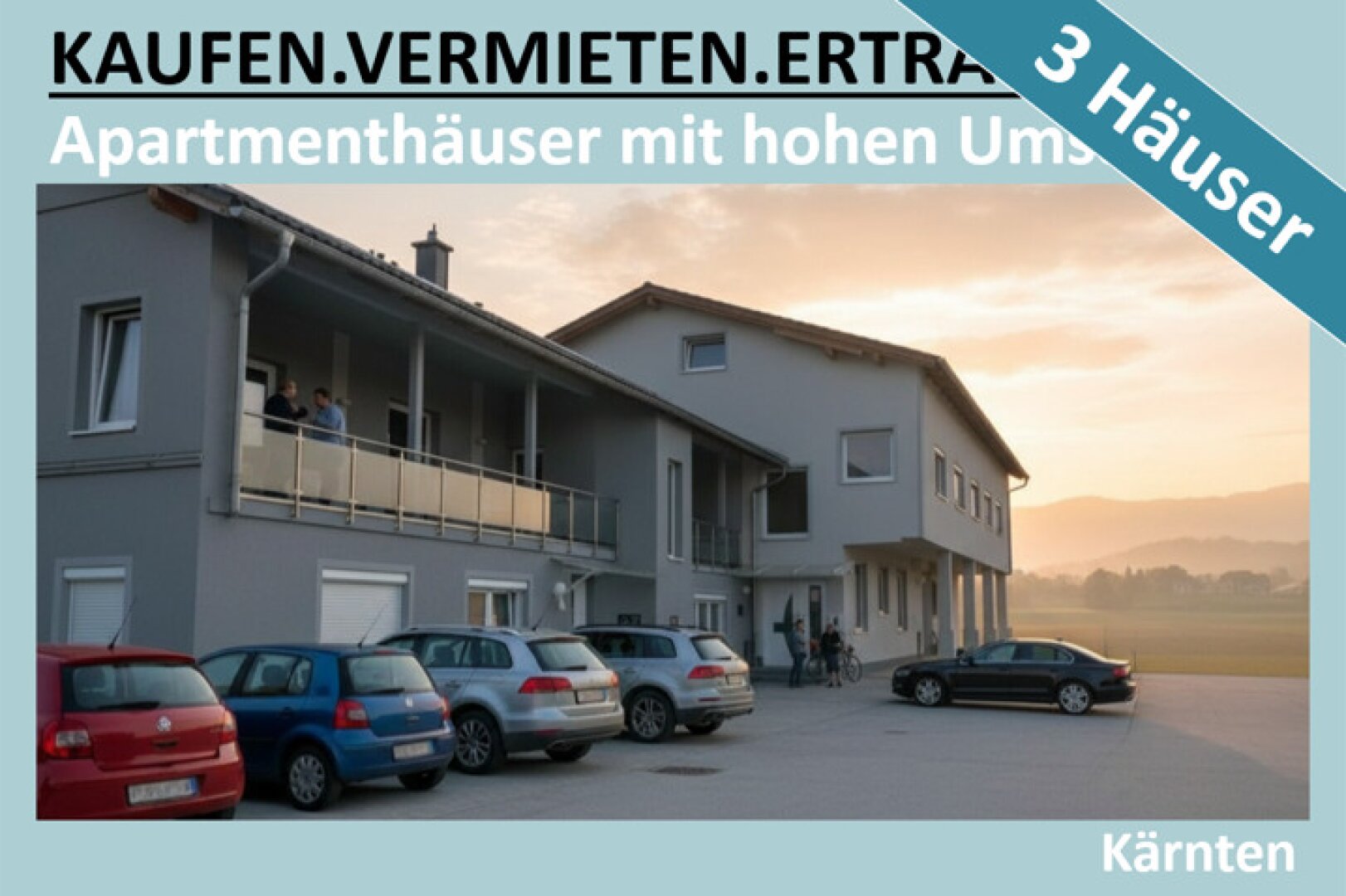 3 APARTMENTHÄUSER MIT HOHEN UMSÄTZEN