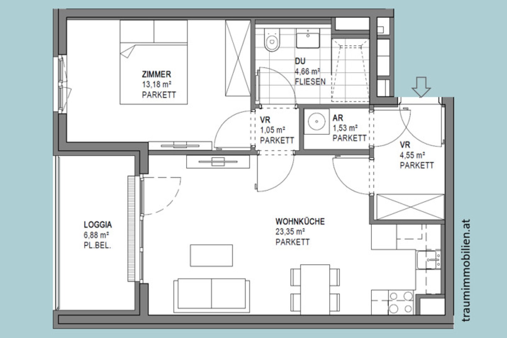7 M² FRISCHLUFT WOHNUNG