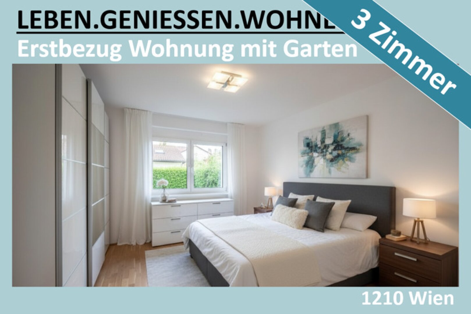 DEUTLICHE PREISREDUZIERUNG - GARTENWOHNUNG, 3 ZIMMER ERSTBEZUG