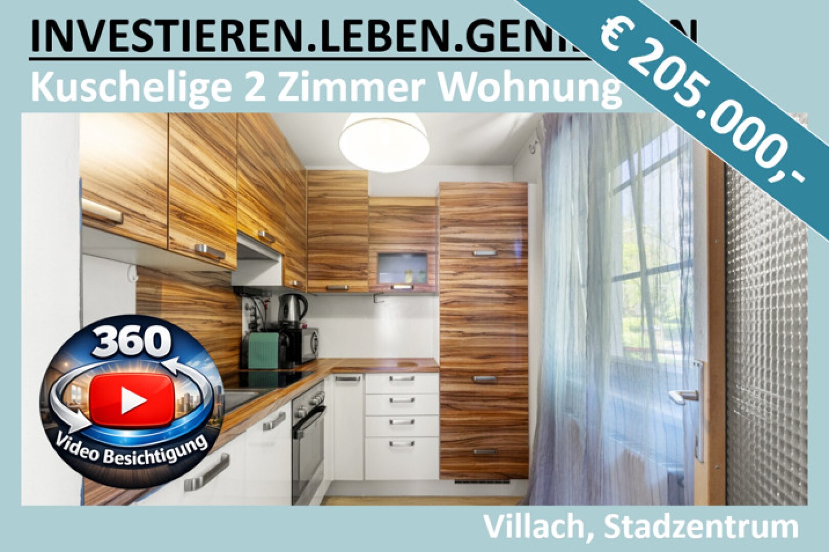 KUSCHELIGE 2-ZIMMER WOHNUNG UM € 205.000,-