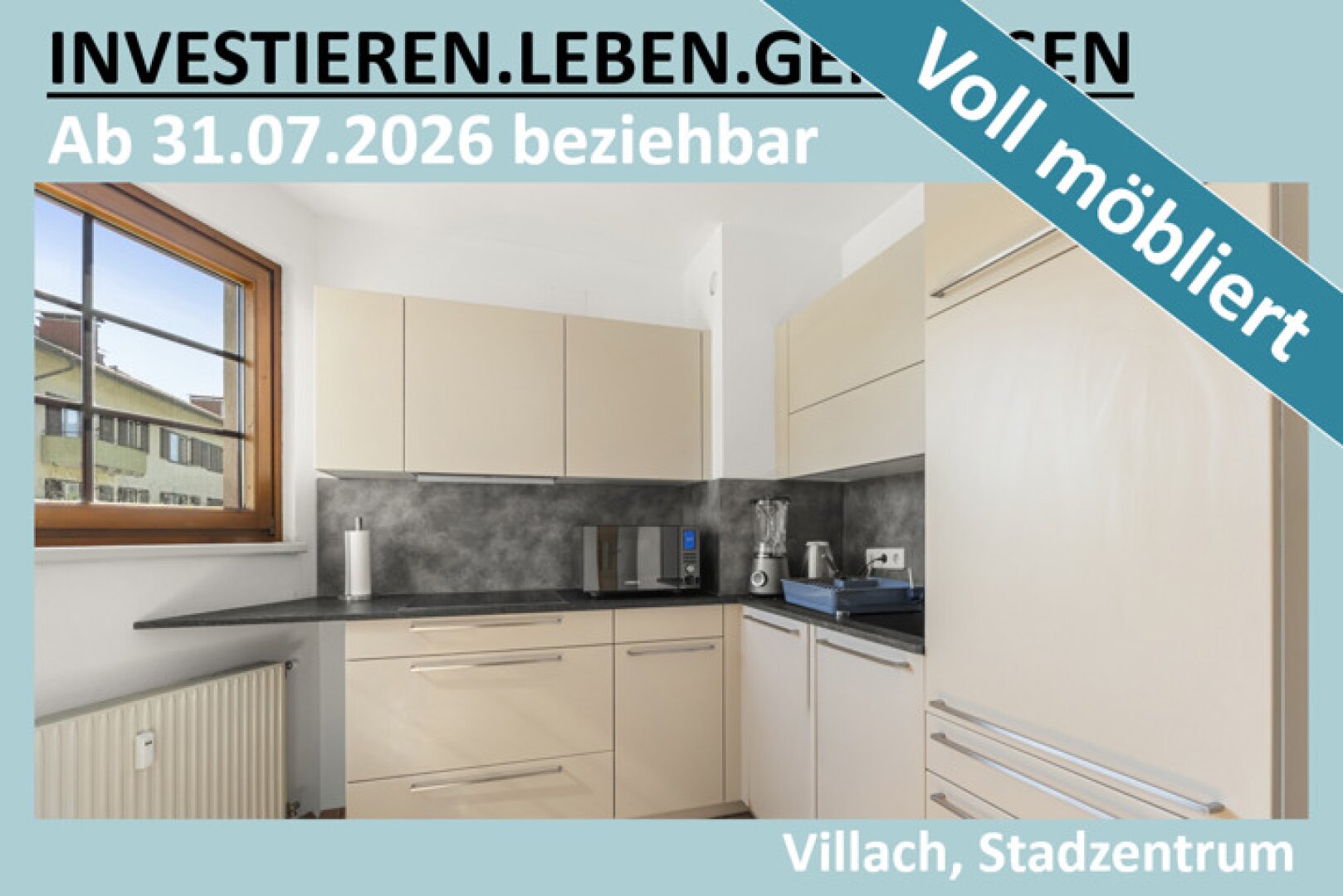 VILLACH - 3 ZIMMER - AB 31.7.2026 BEZIEHBAR