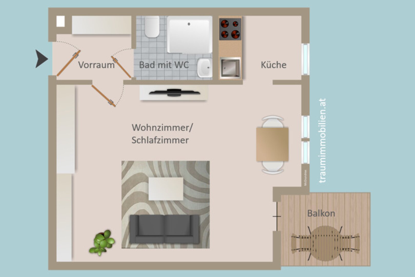 STUDENTENWOHNUNG IN WAIDMANNSDORF