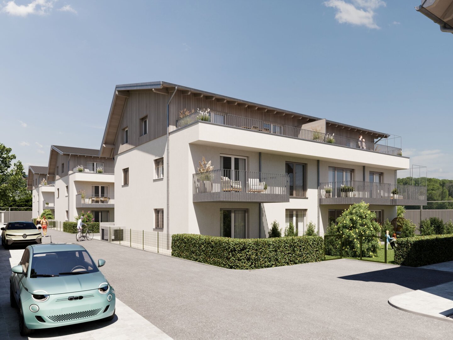 Neue 3-Zi. Wohnung mit großer 24m² Dachterrasse in Bergheim! Leistbares Baurechtseigentum!