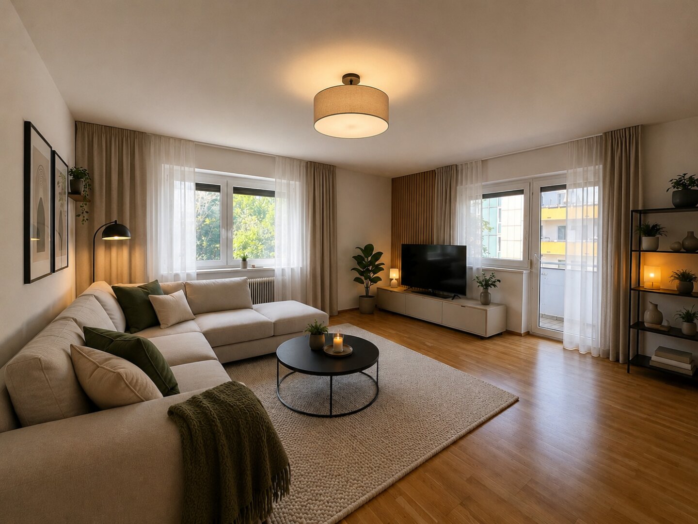 KI generiertes Wohnzimmer