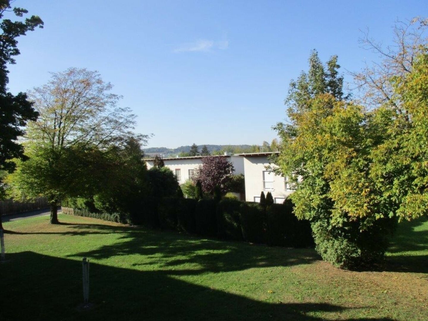 aus dem Fenster blickend, hofseitg