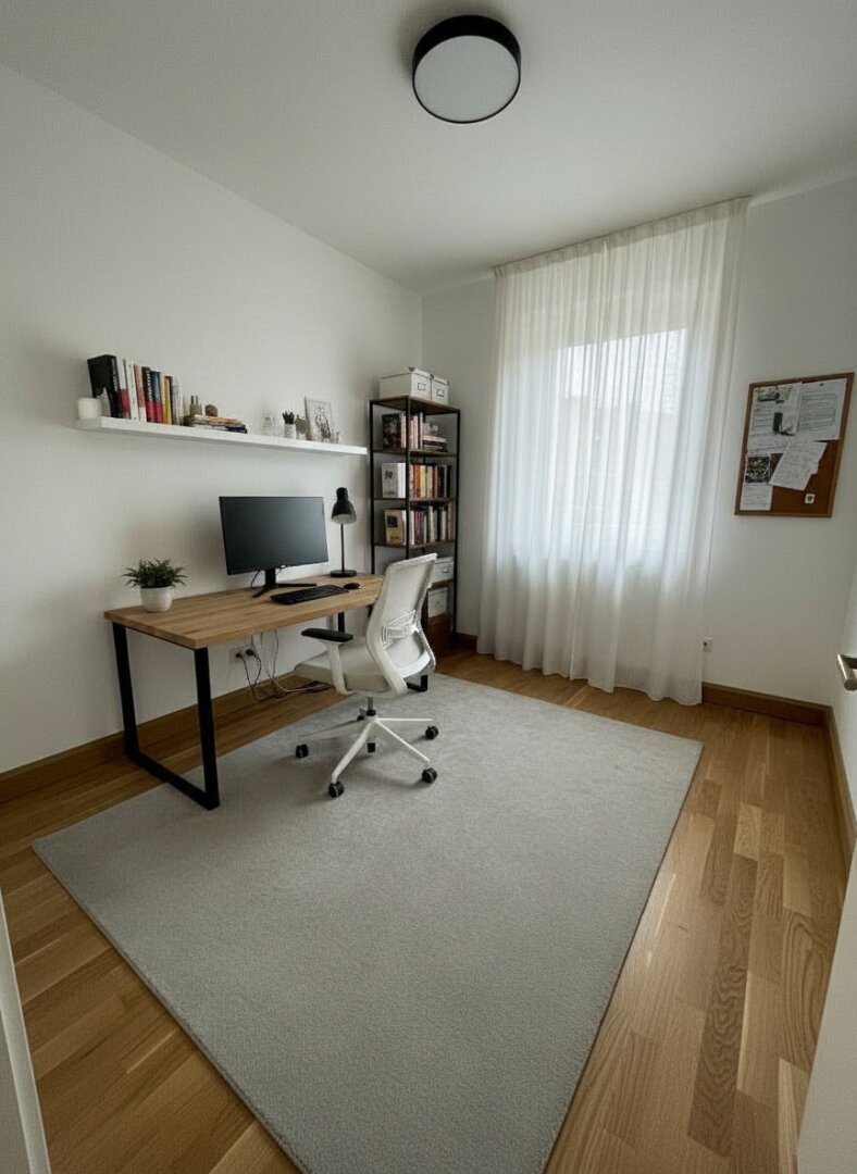 Einrichtungsbespiel Arbeitszimmer KI generiert