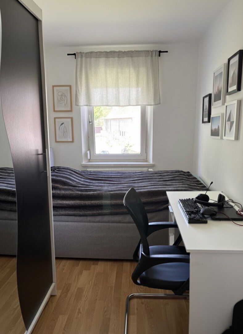Einrihtungsbeispiel 2. Schlafzimmer KI generiert