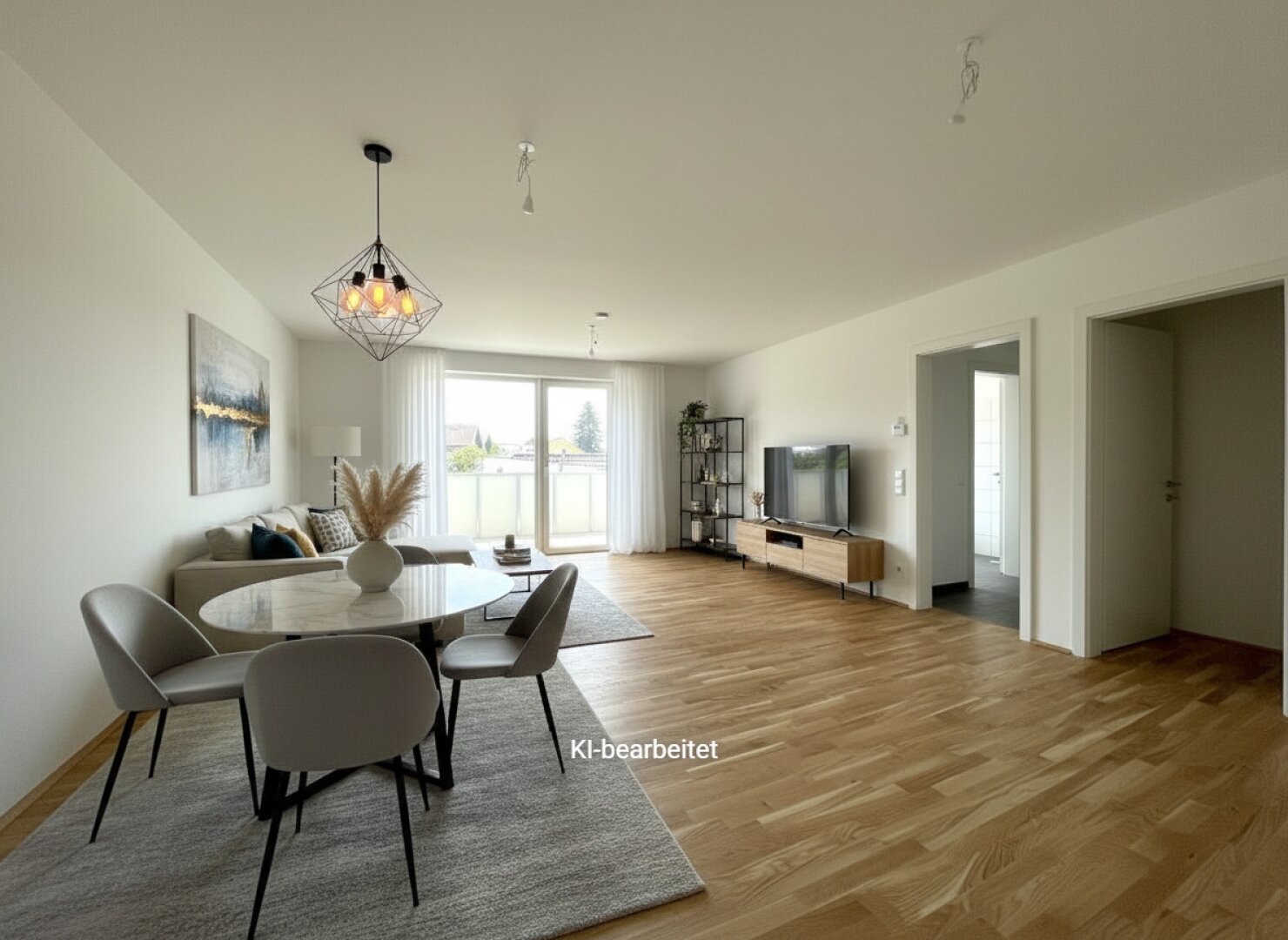 Möblierungsvorschlag Wohnzimmer KI generiert