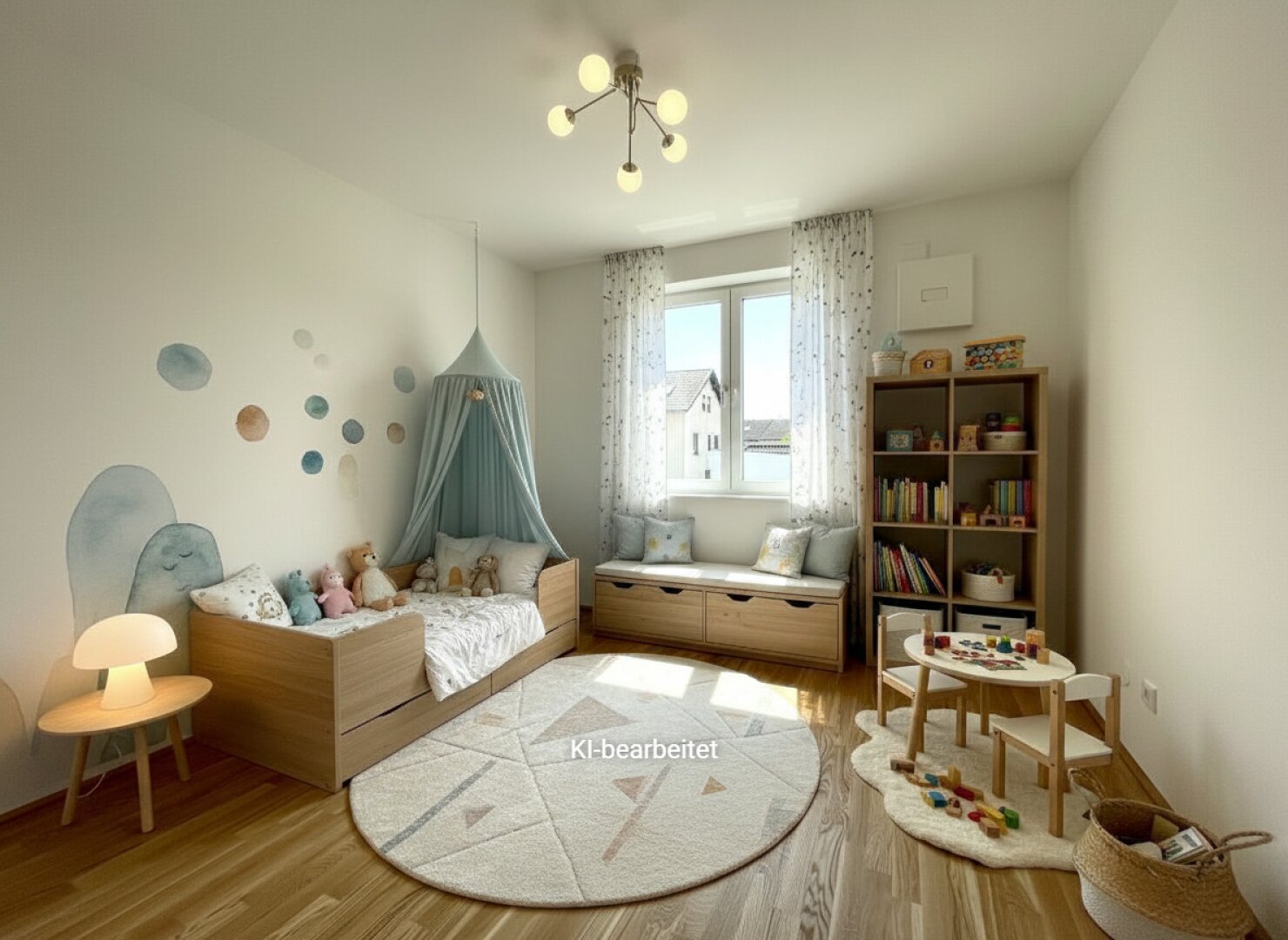 Möblierungsvorschlag Kinderzimmer KI generiert