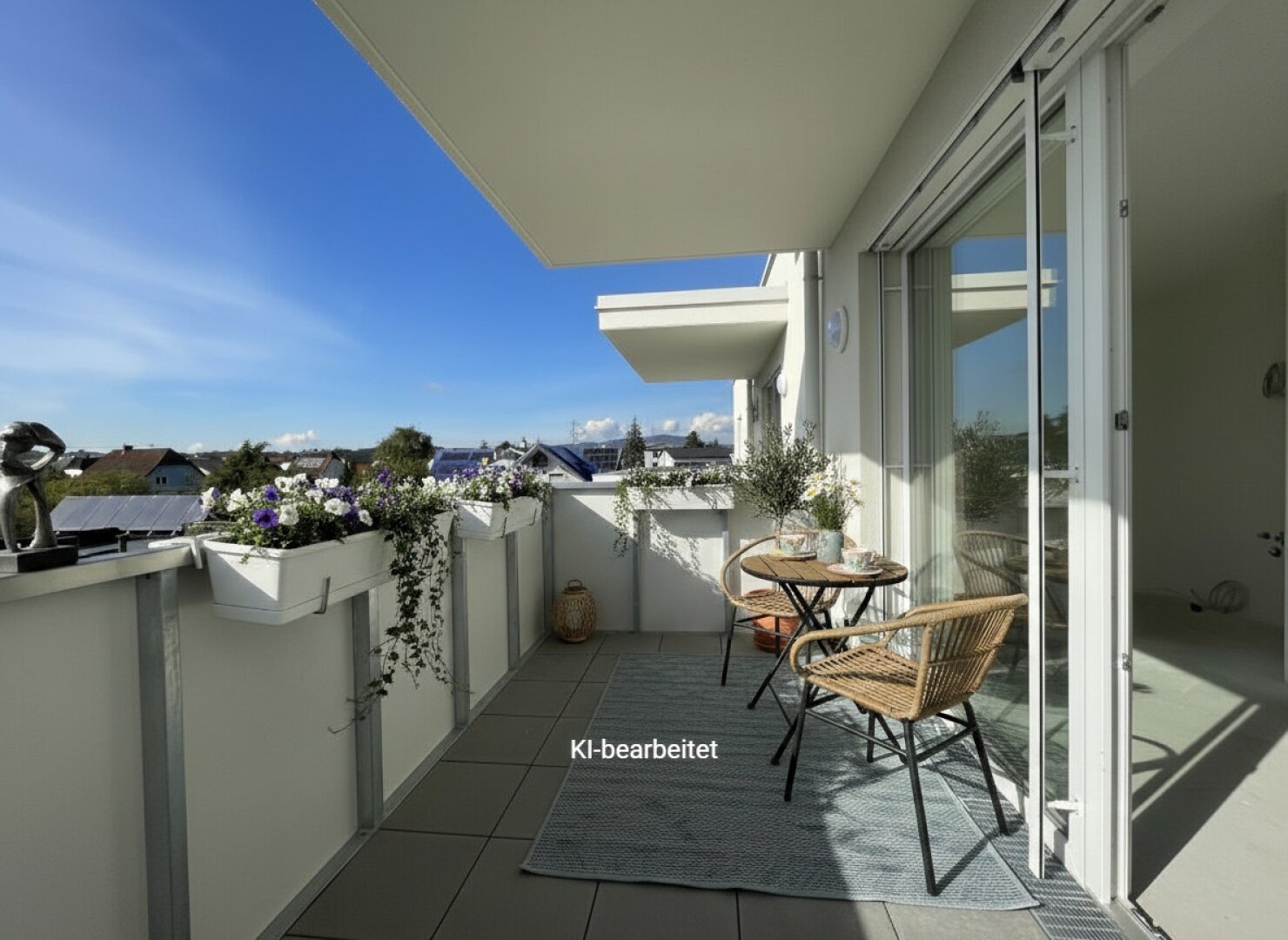 Möblierungsvorschlag Balkon KI generiert