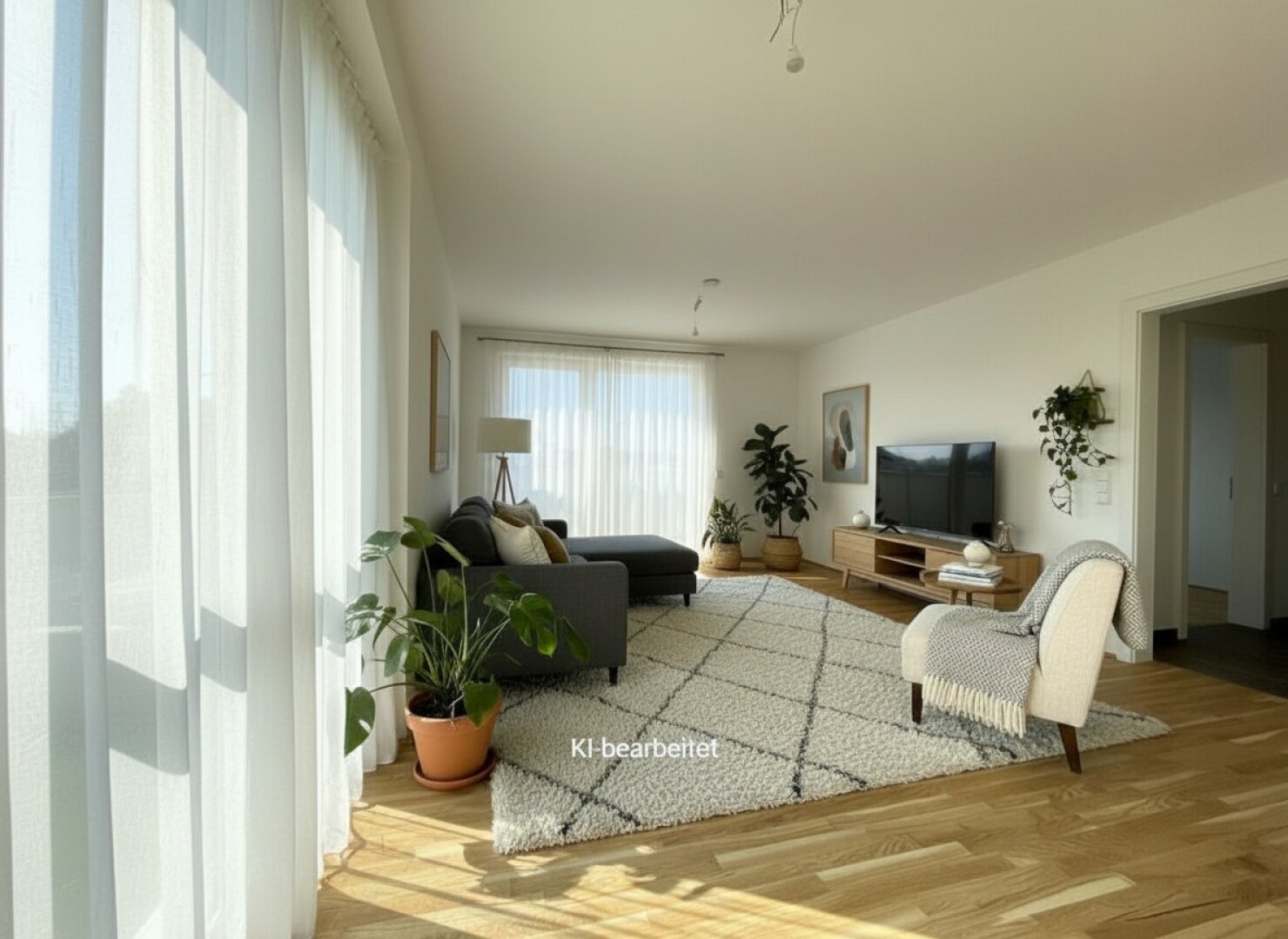 Möblierungsvorschlag Wohnzimmer KI generiert