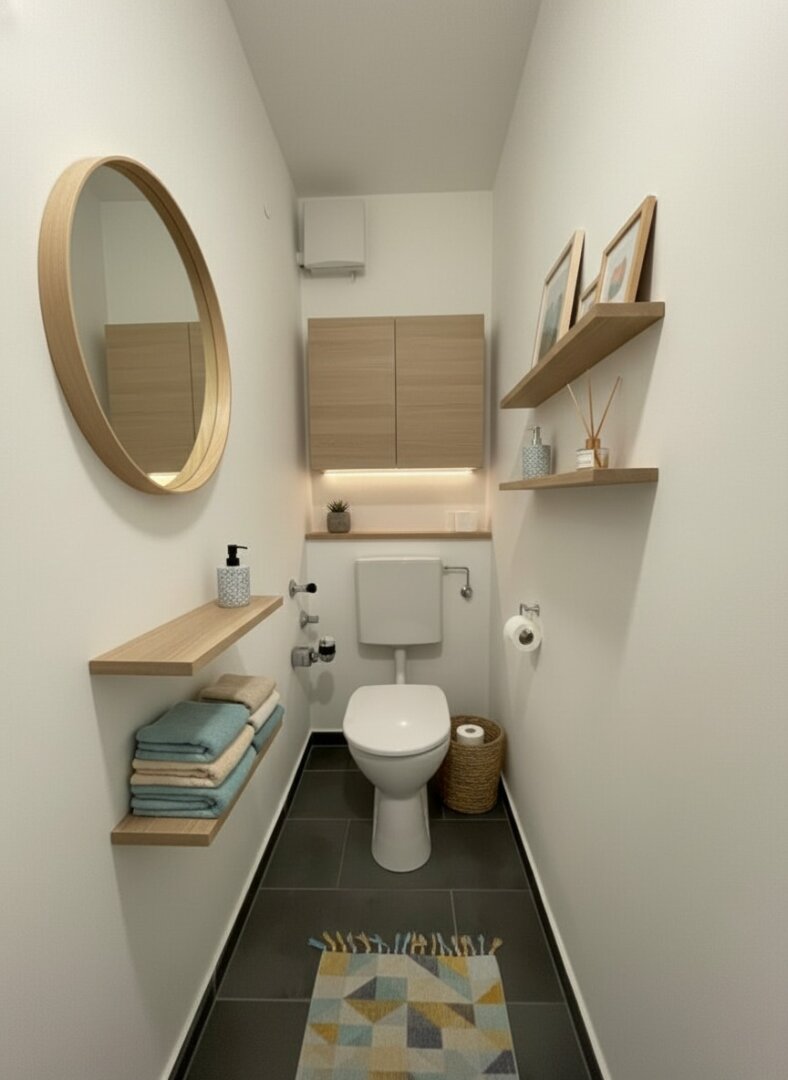 WC Möbel-Deko Einrichtungsbeispiel KI generiert