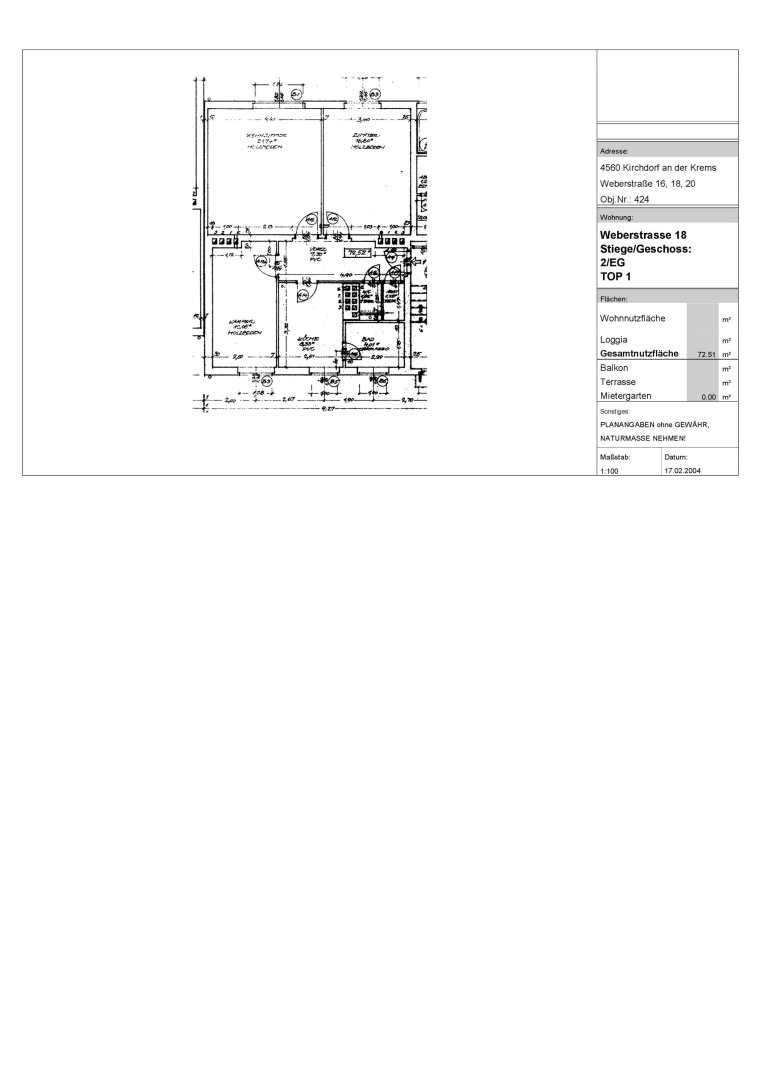 Wohnungsplan