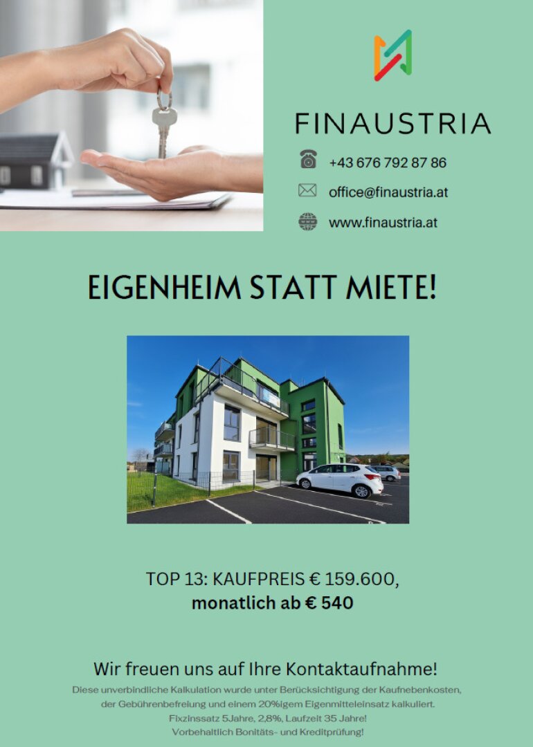 Eigenheim statt Miete - Finanzierungsberatung inklusive!