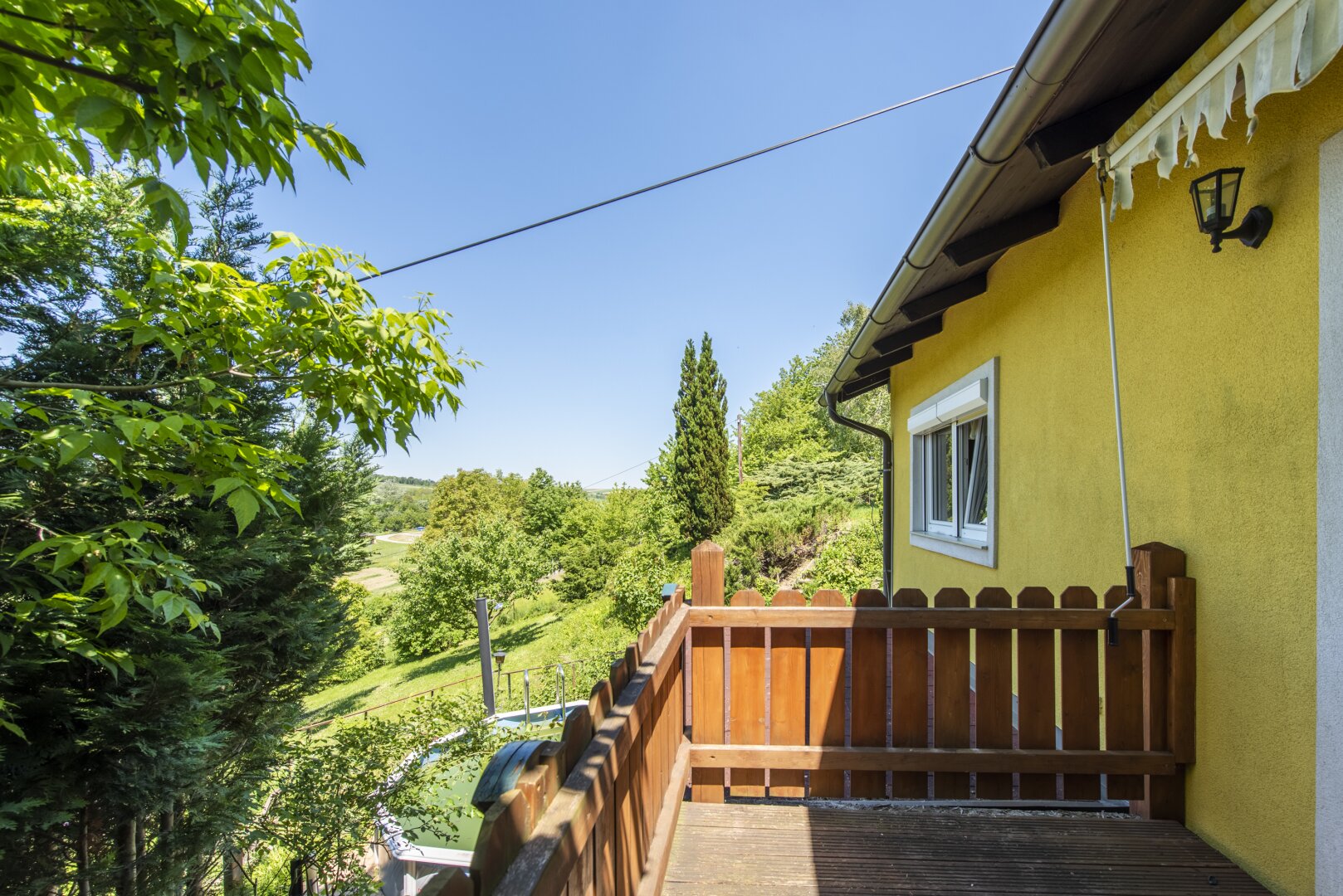Blick vom Balkon