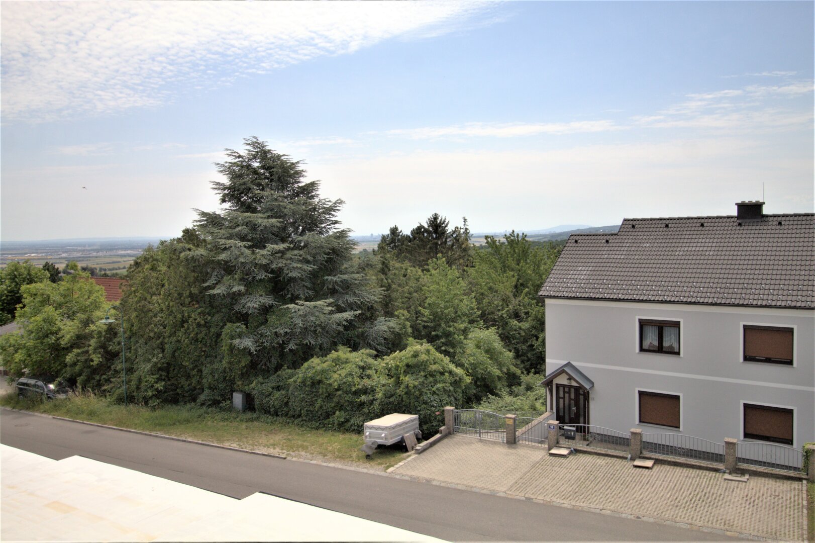 Blick vom Fenster im Obergeschoss