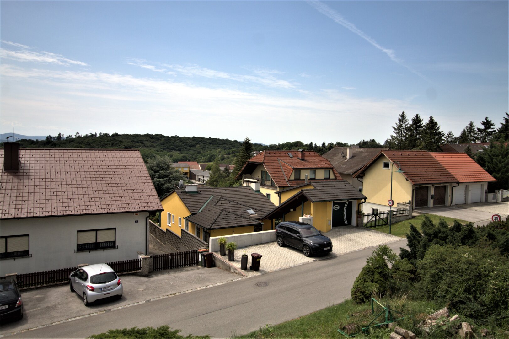 Blick vom Zimmer im Obergeschoss