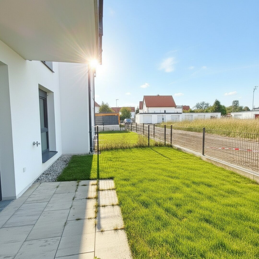 Neubau-Erdgeschoss mit Traumgarten – ideal für Singles & Paare!