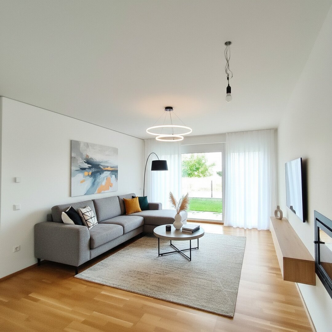 Neubau-Erdgeschoss mit Traumgarten – ideal für Singles & Paare!