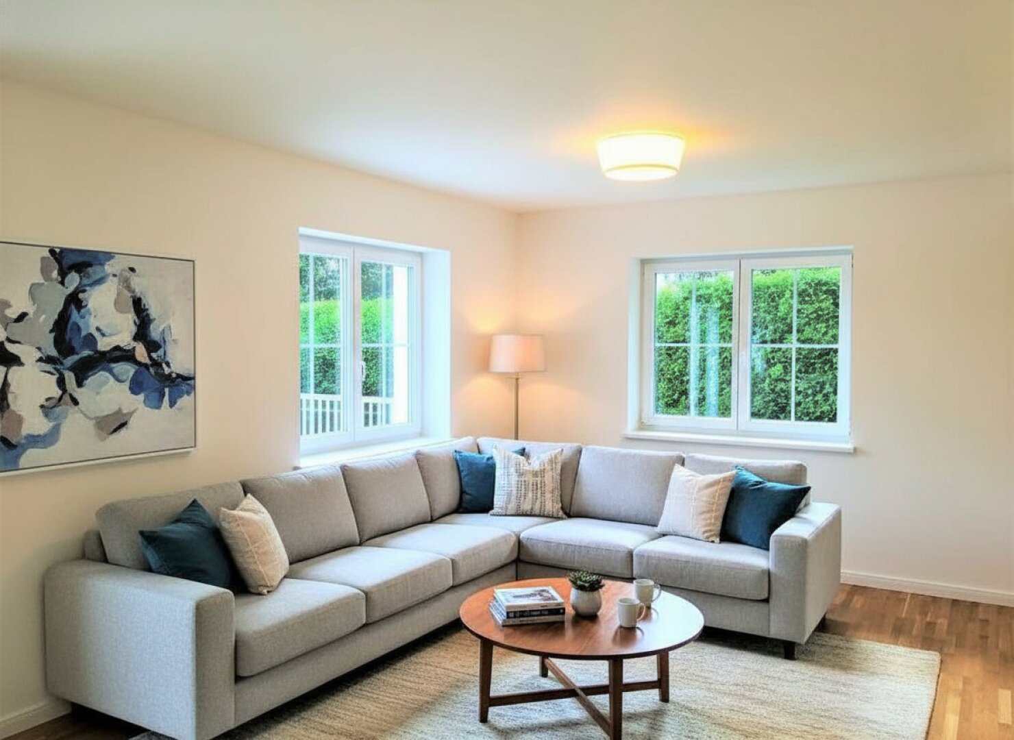 Wohnbereich: KI generierte Einrichtung