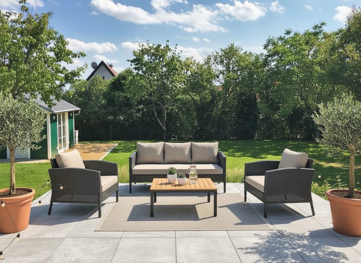 Terrasse: KI generierte Möbel