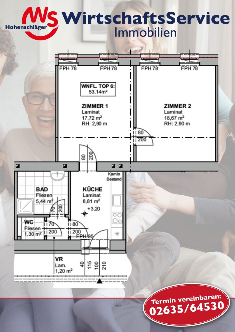 RENDITE - vermietete Eigentumswohnung mit allgemeinen Balkon und eigenen Parkplatz gelangt in 2630 Ternitz zum Verkauf!
