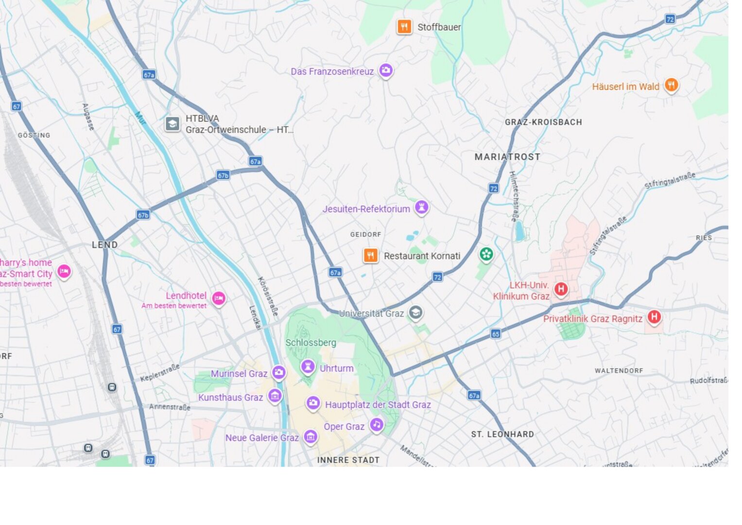 Umgebung (Quelle: Google Maps).