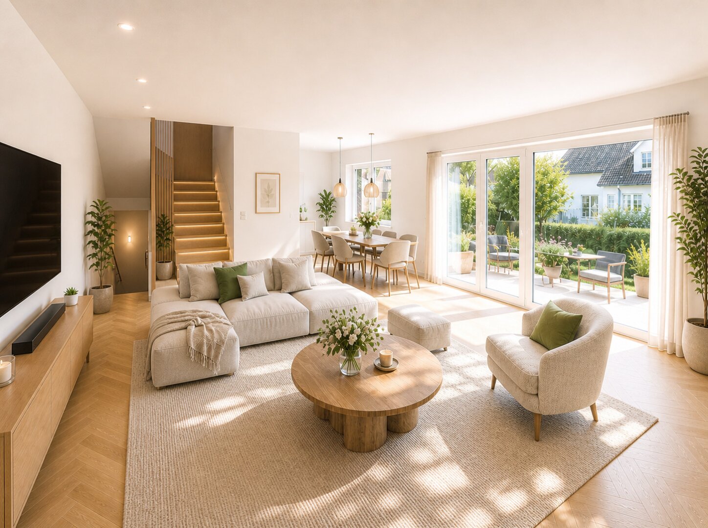 Hochwertige Doppelhaushälfte mit 210 m² Nutzfläche, 5 Zimmer, Keller und Garten in ruhiger Lage