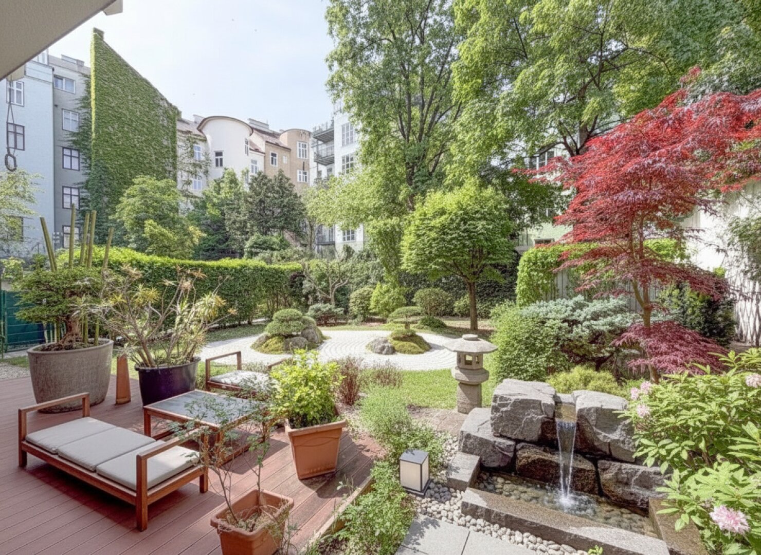 Exklusive Gartenwohnung mit 175 m² Eigengarten & Terrasse & GARAGE | 3 Zimmer | West-Ausrichtung