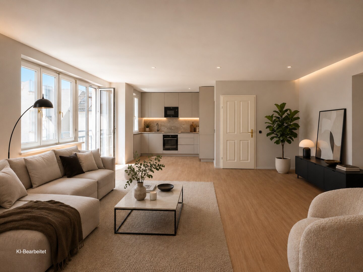 Helle 3-Zimmer-Wohnung im 4. Liftstock mit großer Wohnküche & französischem Balkon Nähe U1 Reumannplatz | Quellenplatz