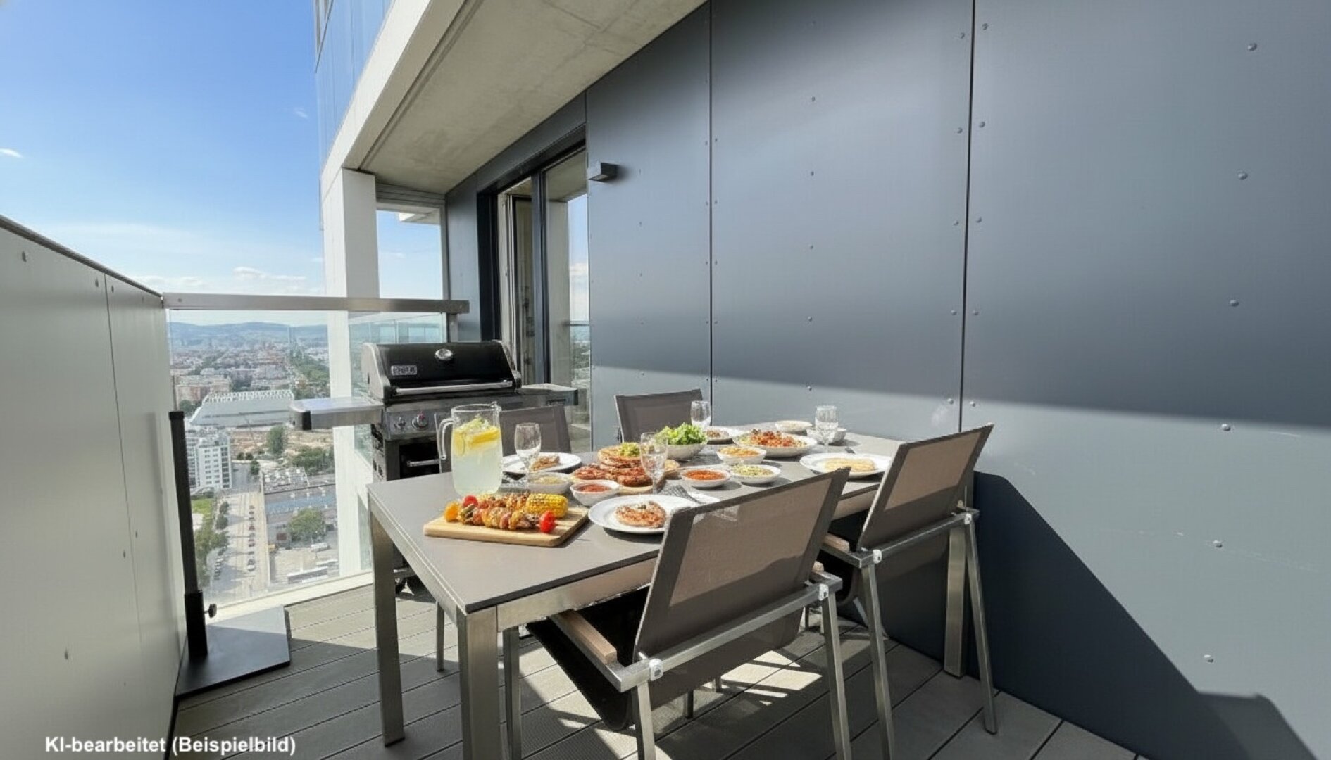 Exklusive Luxuswohnung im Marina Tower mit ca. 96 m² WNF I Südwest-Ausrichtung I Loggia & spektakulärem Blick über Wien I U2 Station