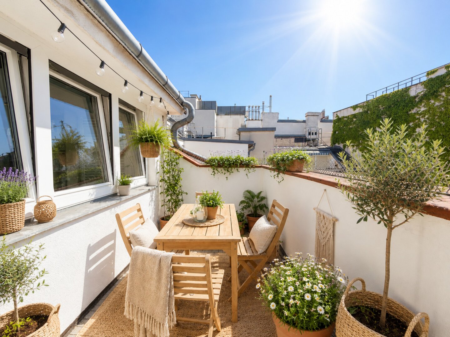 +++ Traumhafte 3-Zimmer-Dachgeschosswohnung I 2 DACHTERRASSEN mit ca. 28 m2 I Top-Lage Josefstadt +++