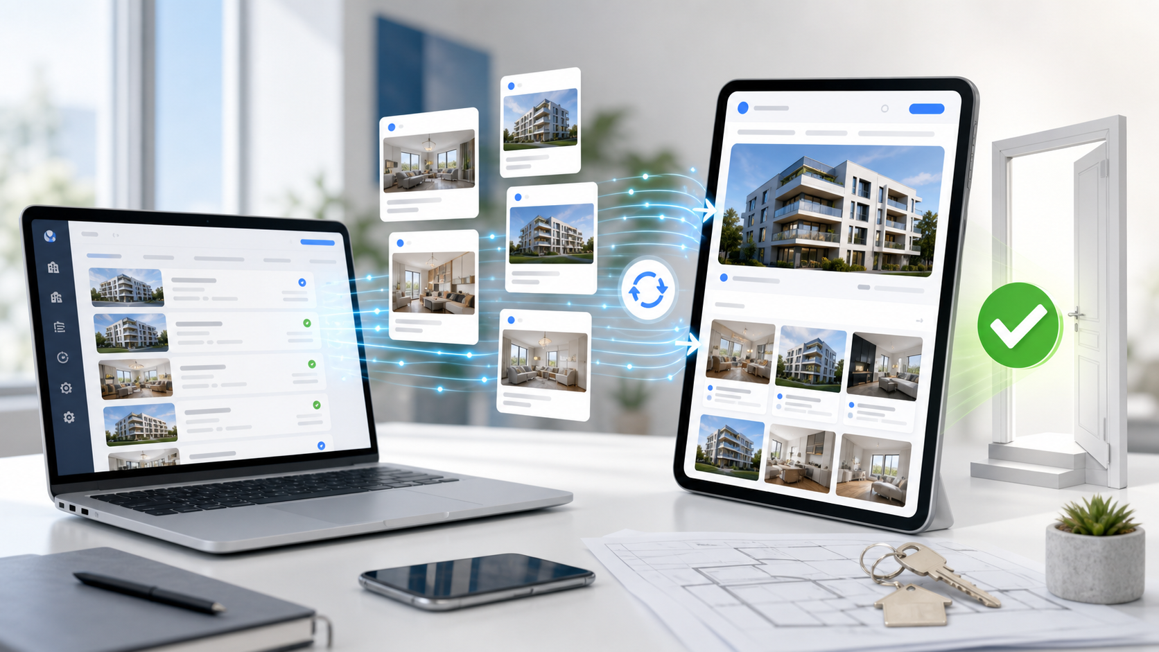 Immobilien werden aus einem CRM-Feed zu Immosearch uebertragen